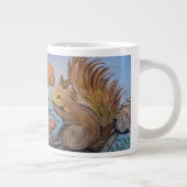 Eekhoorn en paddenstoelen extra grote mok (Rechts)