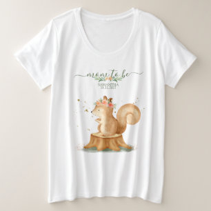 Eekhoorn familie wilde baby MOEDER WORDT Grote Maat T-shirt