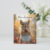 Eekhoorn, gek op jou feestdagenkaart (Staand voorkant)