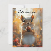 Eekhoorn, gek op jou feestdagenkaart (Voorkant)