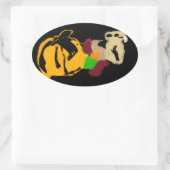 Eekhoorn gezellig ovale sticker (Tas)