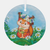 eekhoorn glas ornament (Achterkant)