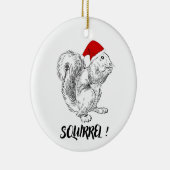 Eekhoorn - Grappig kerstontwerp T-Shirt Keramisch Ornament (Rechts)