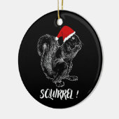 Eekhoorn - Grappig kerstontwerp T-Shirt Keramisch Ornament (Links)