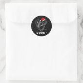 Eekhoorn - Grappig kerstontwerp T-Shirt Ronde Sticker (Tas)