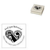 eekhoorn hartslagstempel 	rubberstempel (Gestempeld)