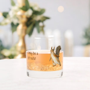 Eekhoorn Ik ben misschien een beetje gek Aangepast Whisky Glas