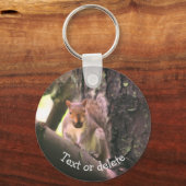 Eekhoorn in boomdierkunst gepersonaliseerd sleutelhanger (Voorkant)