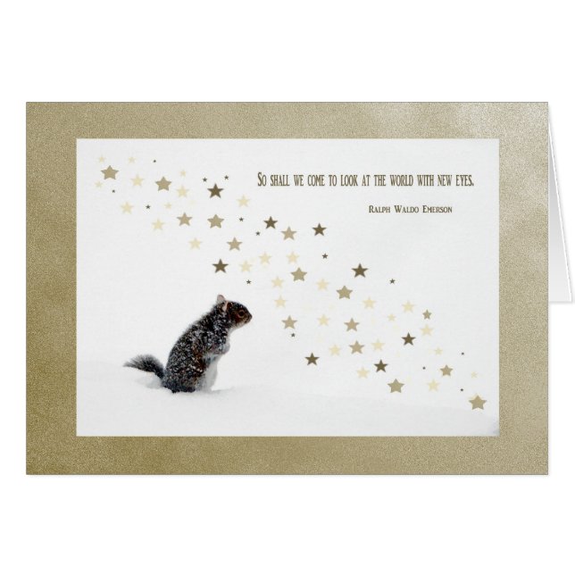 Eekhoorn in de sneeuw (Voorkant Horizontaal)