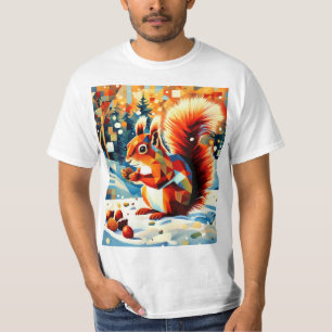 Eekhoorn in de sneeuw 5 t-shirt