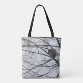 Eekhoorn in de sneeuw draagtas (Achterkant)