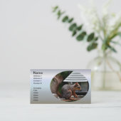 Eekhoorn in de Vogelfeeder Visitekaartje (Staand voorkant)