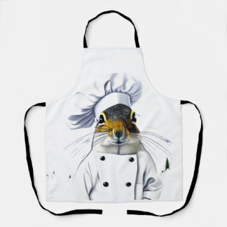 Eekhoorn in een Chef-Pet Schort