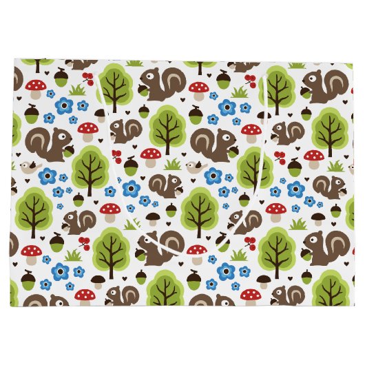 Eekhoorn in het eikenbos groot cadeauzakje (Achterkant)