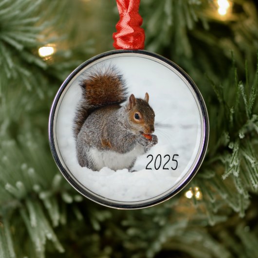 Eekhoorn in sneeuw met Berry Ornament (Boom)