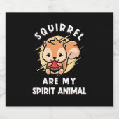 Eekhoorn is mijn gedistilleerde diertje sparkling wijnetiket (Enkel label)