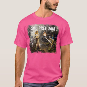 Eekhoorn Jam grappige eekhoorn rock groep T-shirt