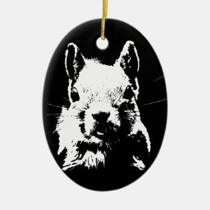 eekhoorn keramisch ornament