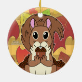 Eekhoorn - keramisch ornament (Achterkant)