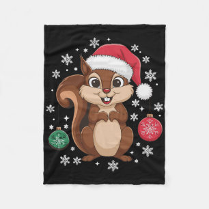 Eekhoorn Kersthuis Merry Christmas Festive Xmas Ke Fleece Deken