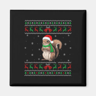 Eekhoorn Kerstmis Panama Santa Hat Holiday Cheer Magneet