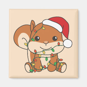 Eekhoorn Kerstmis Winter Dieren Vakantie Eekhoorn Magneet