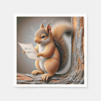 Eekhoorn Lezen Een Verjaardagsfeestje Uitnodigen