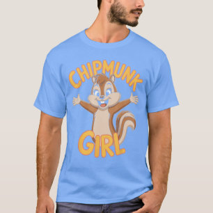 Eekhoorn Meisje Schattig Grappig Cartoon Dier Natu T-shirt