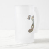 Eekhoorn met Beer Stein Matglas Bierpul (Voorkant rechts)