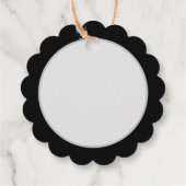 Eekhoorn met Bloemen Feestelijke Kunst Gift Label (Achterkant)