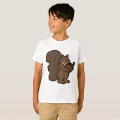 Eekhoorn met een eikel t-shirt (Voorkant volledig)