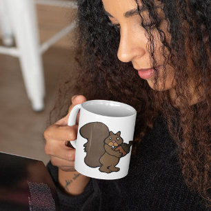 Eekhoorn met eikel Cute bosdier Koffiemok