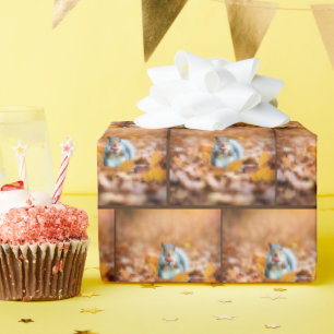 Eekhoorn met herfsteikel cadeaupapier