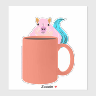 eekhoorn met koffie sticker