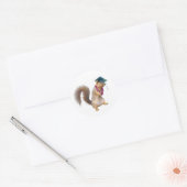 Eekhoorn met Lei Afstuderen Sticker (Envelop)