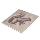 Eekhoorn met niet- tekenstijl tegeltje (Zijkant)