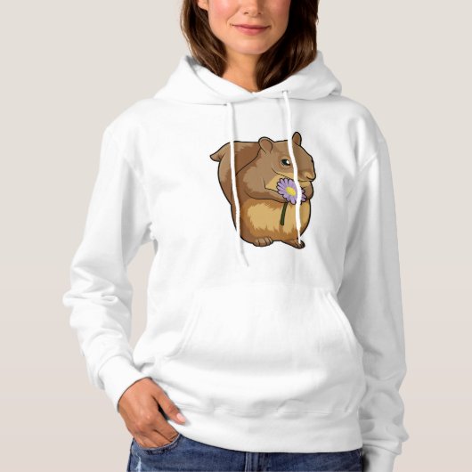 Eekhoorn met paarse ventilator hoodie (Voorkant)