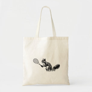 Eekhoorn met Tennis Racquet Tote Bag