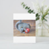 eekhoorn met tomatoen briefkaart (Staand voorkant)
