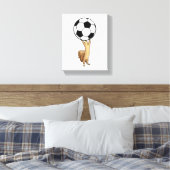 Eekhoorn met Voetbal Canvas Afdruk (Insitu (Slaapkamer))