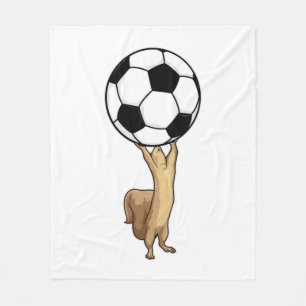 Eekhoorn met Voetbal Fleece Deken
