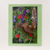 Eekhoorn Mijnbouw in de tuin Legpuzzel (Verticaal)