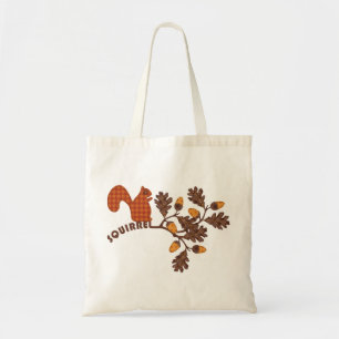Eekhoorn op de Thanksgiving van de Tak Applique-lo Tote Bag