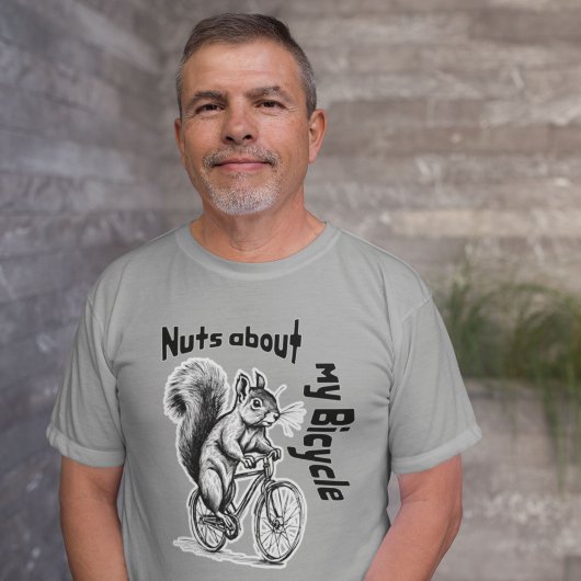 Eekhoorn op een fiets fietsen grappige fietser t-shirt
