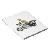 Eekhoorn op motorfiets notitieblok (Schuin)