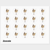 Eekhoorn op Paddestoel met Bloemen Stickers (Vel)