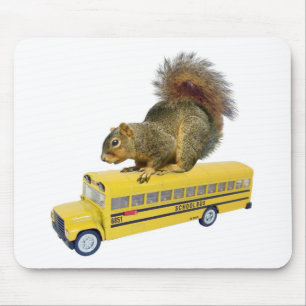 Eekhoorn op schoolbus muismat