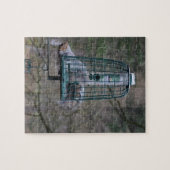 Eekhoorn op vogelvoer legpuzzel (Horizontaal)
