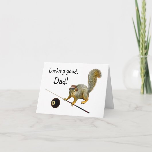 Eekhoorn Pool Vaderdag Kaart (Voorkant)