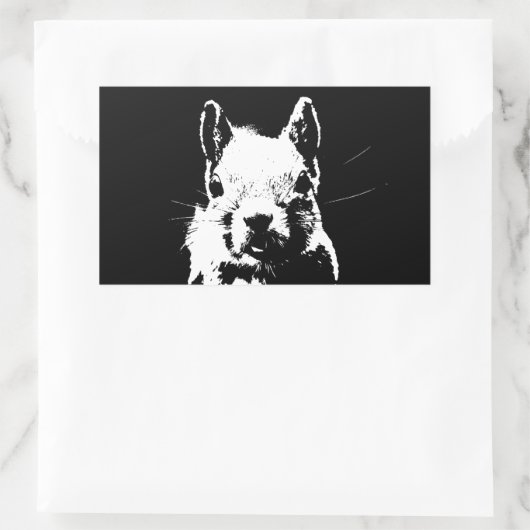 eekhoorn rechthoekige sticker (Tas)